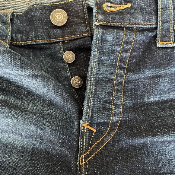 True Religion Rocco Relaxed Skinny Jeans Button Fly womens size 31 - Picture 7 of 9